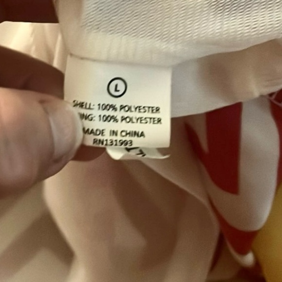 Mud Pie,Red & Yellow, Garnet & Gold Lightweight Chevron Dress, EUC, Size Large - Picture 5 of 10